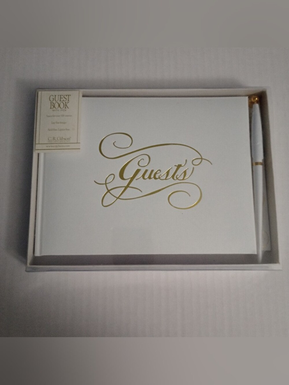 C.R. Gibson Guest Book With Pen 500 Entries Vintage